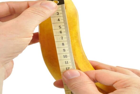 mengukur pisang mensimulasikan mengukur penis yang membesar