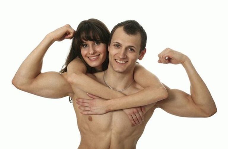 wanita dan pria kuat memperbesar penis